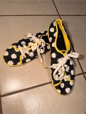 Kate Spade x Keds apple print sneakers With Yellow Trim